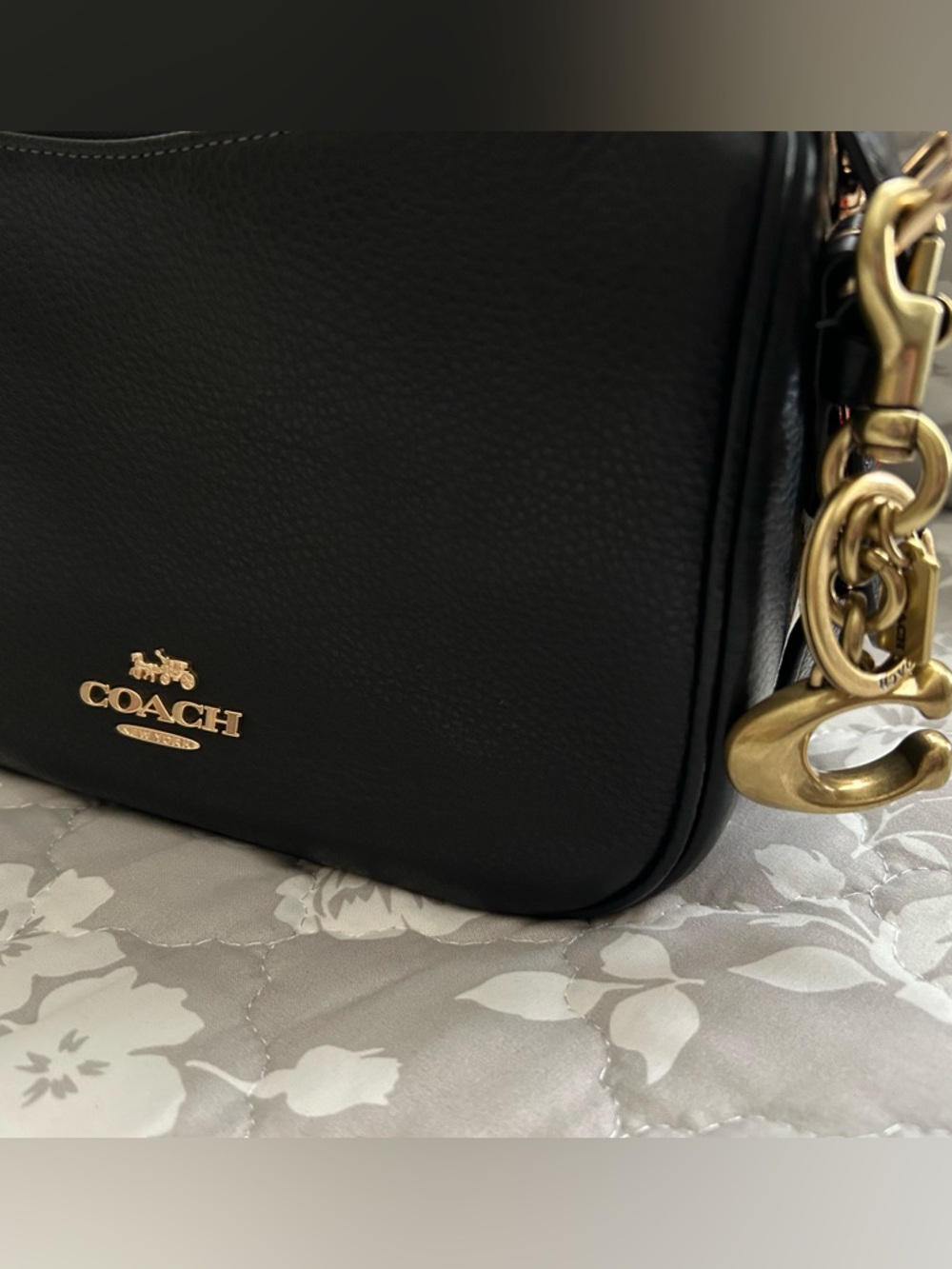 Coach Gold-Tone Brass C Charm Key Holder Charm- Includes Coach Gift Box - Picture 14 of 17